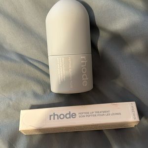 Never before used Rhode glazing fluid and peptide lip treatment